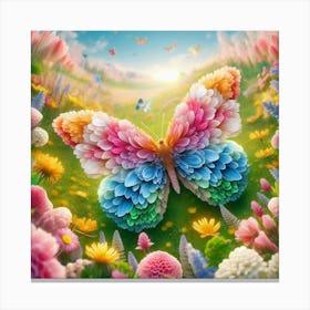 Butterfly flowers petals 2 Canvas Print