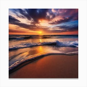 Sunset On The Beach 285 Canvas Print