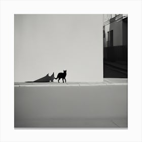 Shadow Of A Cat Canvas Print