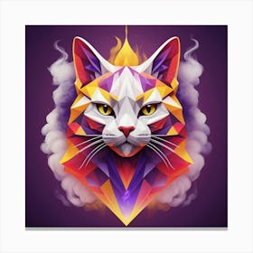 Polygonal Cat 1 Canvas Print