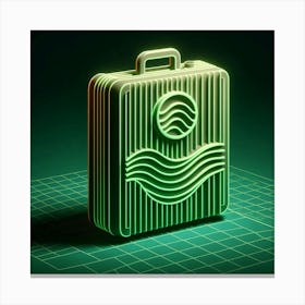 Neon Suitcase 1 Canvas Print