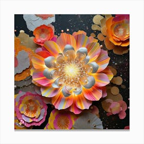 Paper Flowers Canvas Print