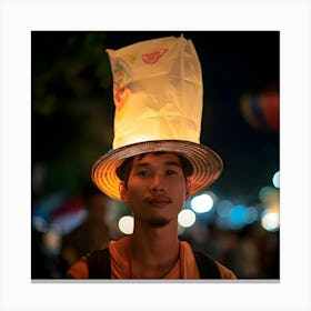 Hat Lantern Canvas Print