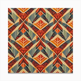 Firefly Beautiful Modern Abstract Detailed Native American Tribal Pattern And Symbols With Uniformed (13) Canvas Print