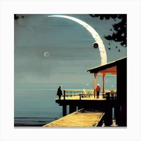 Moonlight walks Canvas Print