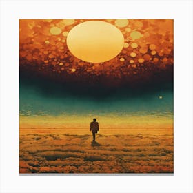 Man In The Desert Canvas Print