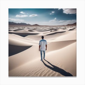 Man In The Desert 83 Canvas Print