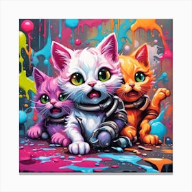Kitten Hackers Canvas Print