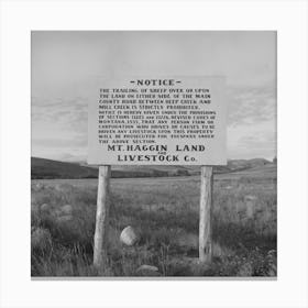 Silverbow County, Montana, Sign By Russell Lee Canvas Print