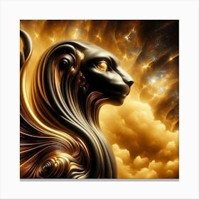 Golden Lion 5 Canvas Print