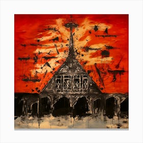 Air raid Canvas Print