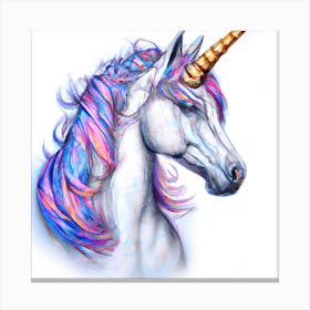 Unicorn Sketch Canvas Print