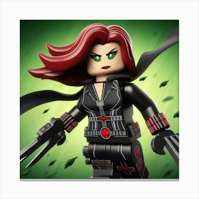 Lego Black Widow Canvas Print