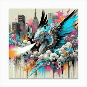 Dragon In The Sky 4 Canvas Print