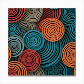 Colorful Spirals Background Canvas Print