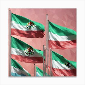 Flags Of Iran Canvas Print