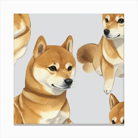 Japanese Miracle: Shiba Inu Canvas Print