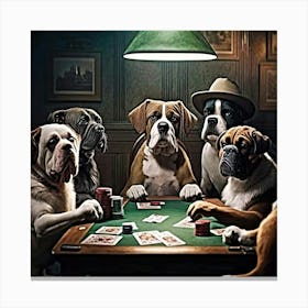Poker Dogs 2 Canvas Print