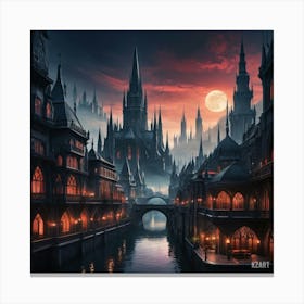 City At Night Canvas Print