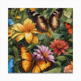 Butterfly Garden Canvas Print