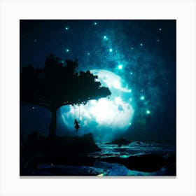 Moonlight In The Sky Canvas Print