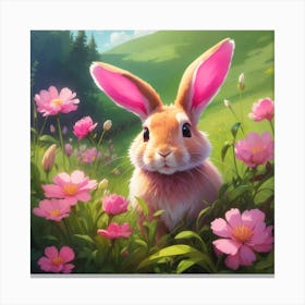 Bunny In The Meadow Canvas Print