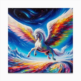Rainbow Pegasus Canvas Print
