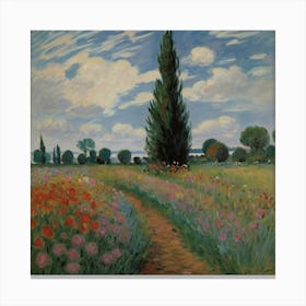 Claude Monet'S Field Of Poppies Canvas Print