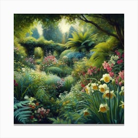 Daffodil Garden Canvas Print