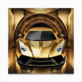 Golden Lamborghini 21 Canvas Print