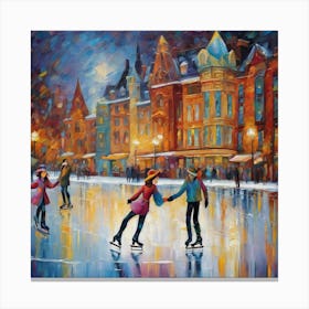 Ice Skating Canvas Print