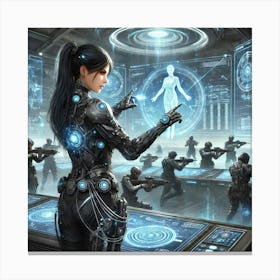 A Highly Detailed Science Fiction Illustration Of Technological Mentor Toile