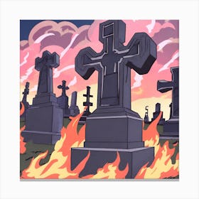 Graveyard 11 Canvas Print