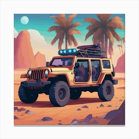 Desert Jeep 2 Canvas Print