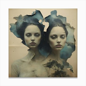 Two Women In The Forest Canvas Print