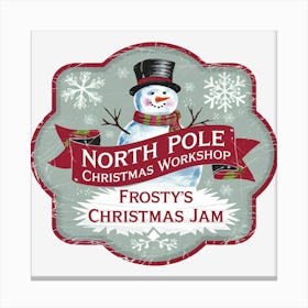 Frosty'S Christmas Jam Canvas Print