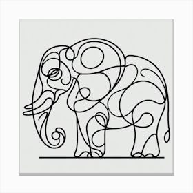 Elephant Picasso style 2 Canvas Print