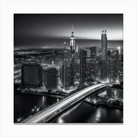 New York City At Night 15 Canvas Print