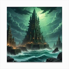 Adorable Cartoon Style The Sunken City Canvas Print