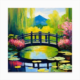 Bridge Over A Pond Canvas Print