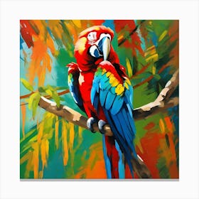 Parrot Painting Canvas Print