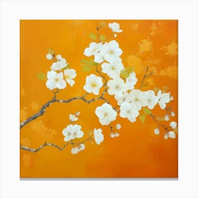 White Blossoms Canvas Print