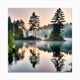 Sunrise In The Forest 1 Canvas Print