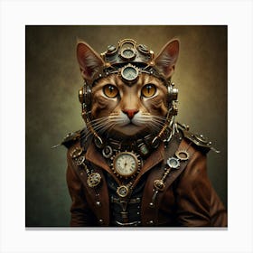 Steampunk Cat Canvas Print