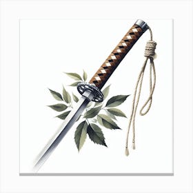 Samurai sword Canvas Print