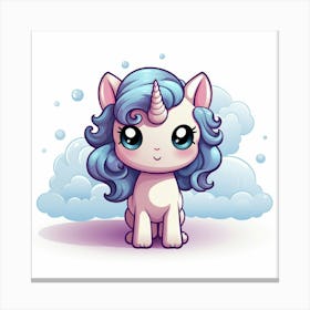 Cute Unicorn 372 Canvas Print