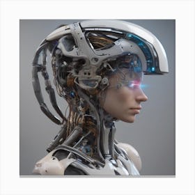 Cyborg Woman Canvas Print