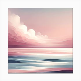 "Cotton Candy Skies: Serene Seascape"  Immerse yourself in the tranquility of "Cotton Candy Skies," a serene seascape digital art that captures the gentle embrace of pastel dawn. The soft pink clouds and calming blue waves create a dreamy atmosphere, perfect for adding a touch of serenity to your living space. This artwork is ideal for those who seek to bring the peaceful essence of a seaside morning into their home. Let this soothing scene be your escape to a world of quiet beauty and contemplative peace. Canvas Print
