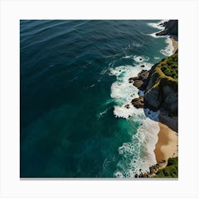 Aerial View Of A Beach Canvas Print