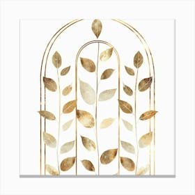 Gold Leaf Wall Art Canvas Print